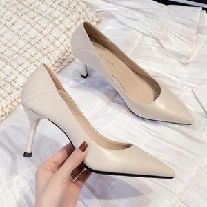 new professional high-heeled women with thin heel pointed shallow mouth single s